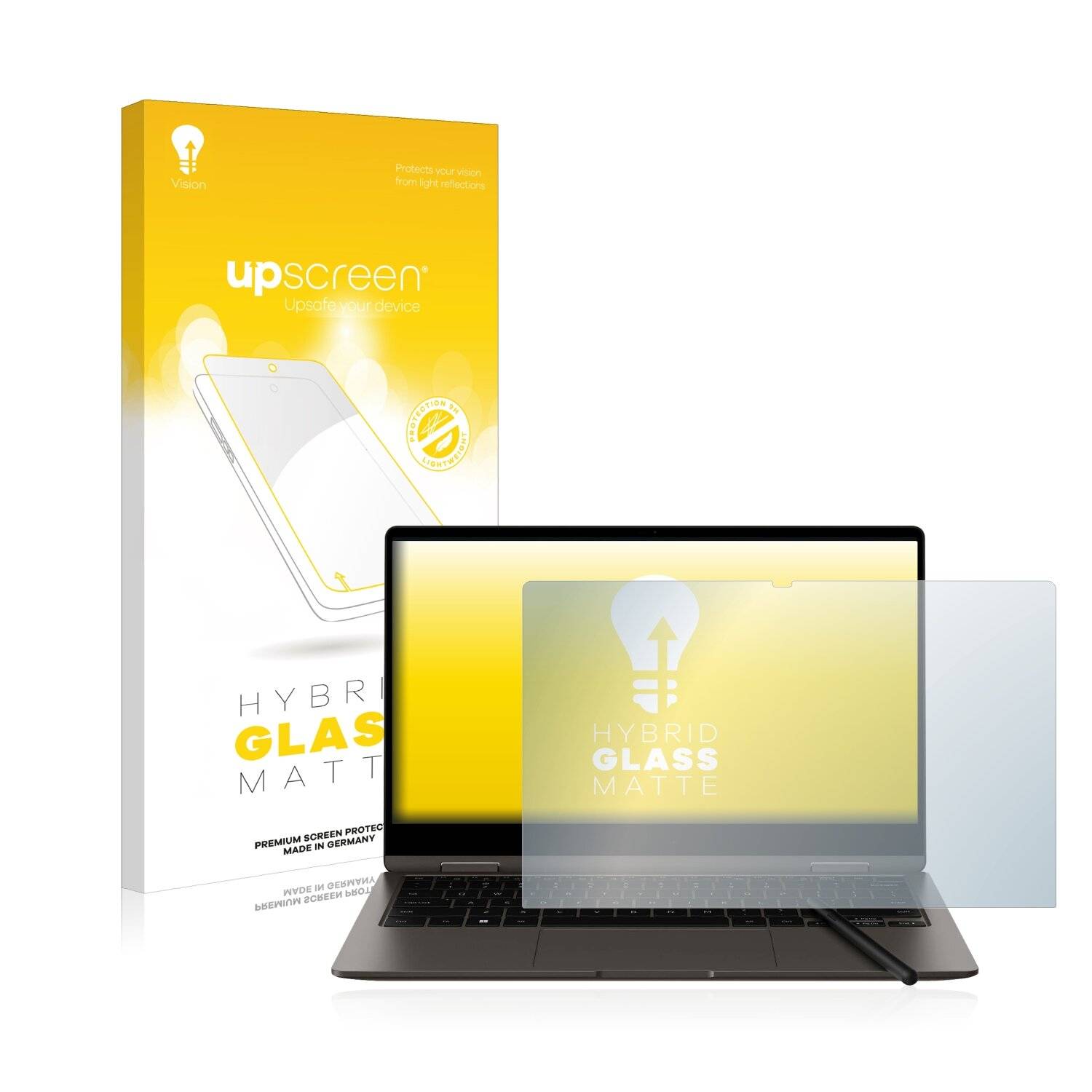 upscreen Flexible Schutz Glas Folie für Samsung Galaxy Book3 360 13" Schutzglas 9H Hybridglas Matt Entspiegelt