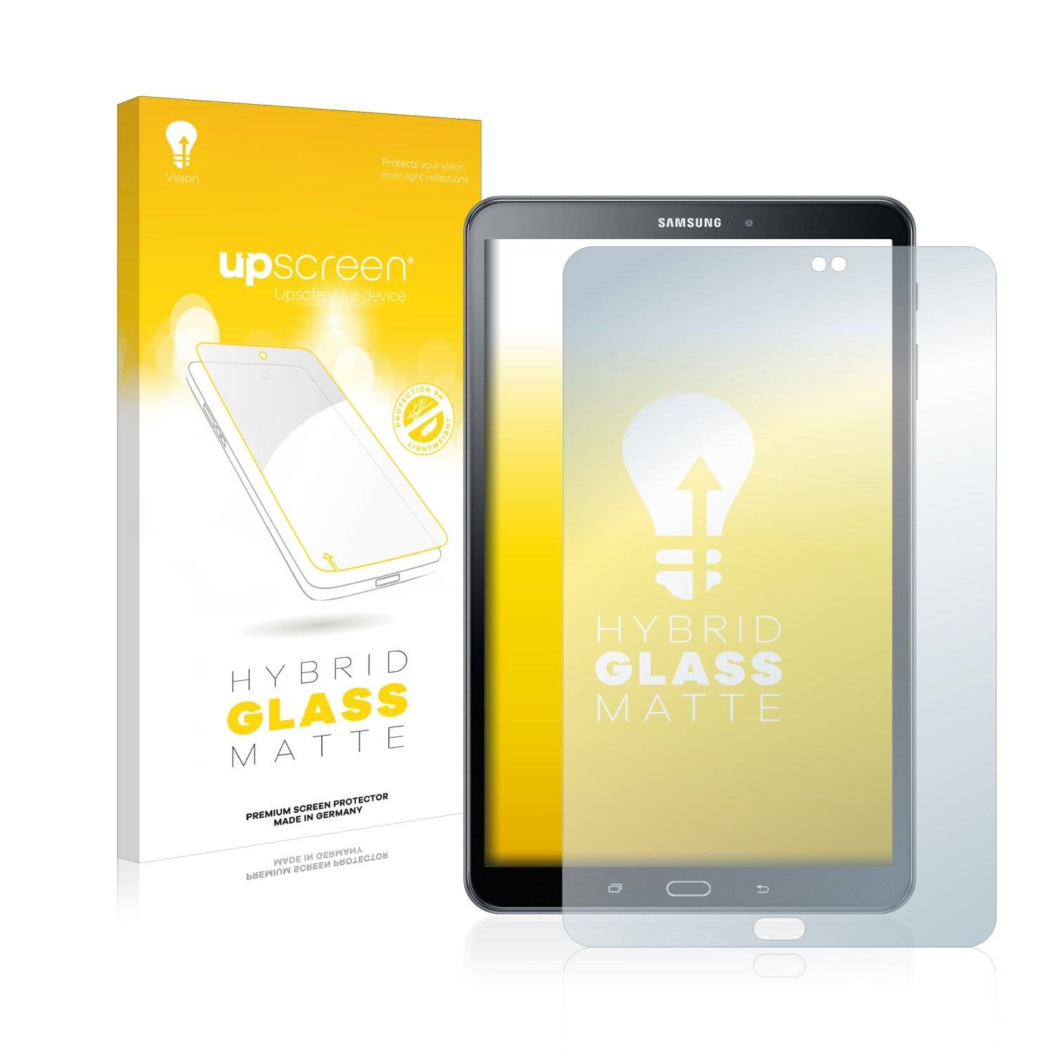 upscreen Hybrid Glass Matte Premium Schutzglas Folie für Samsung Galaxy Tab A 10.1
