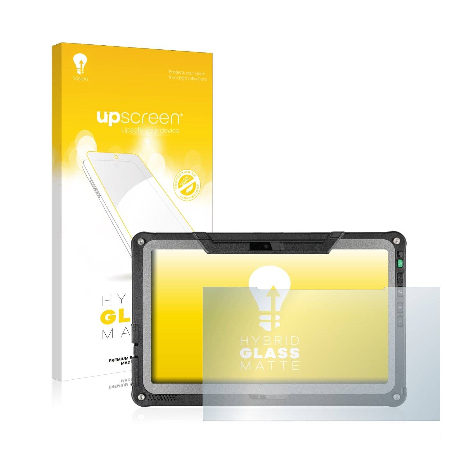 upscreen Hybrid Glass Matte Premium Schutzglas Folie für Getac F110