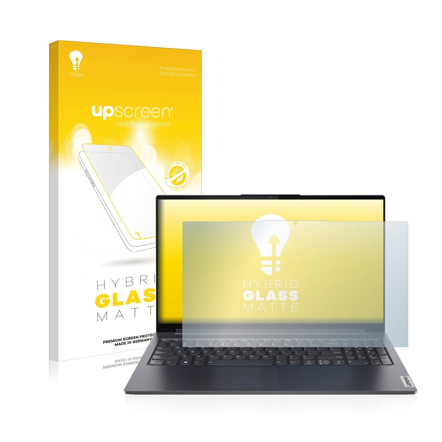 upscreen Hybrid Glass Matte Premium Schutzglas Folie für Lenovo Yoga 7 Gen 6 (14)