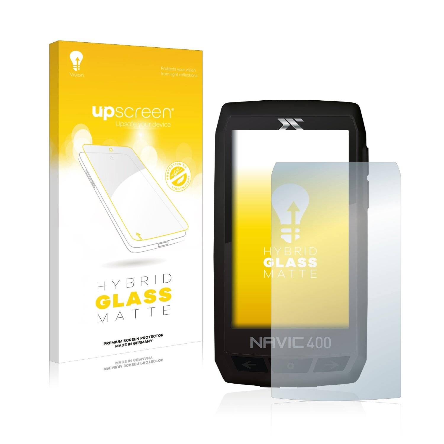 upscreen Hybrid Glass Matte Premium Schutzglas Folie für Ciclo Navic