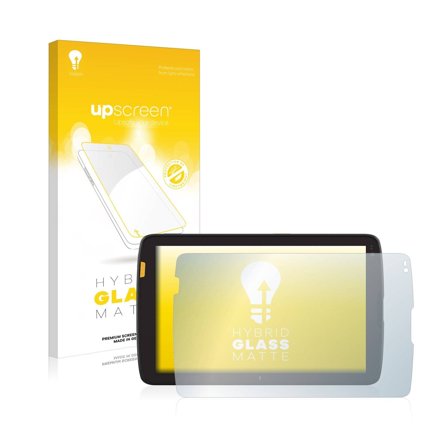 upscreen Hybrid Glass Matte Premium Schutzglas Folie für Zebra ET 40/45