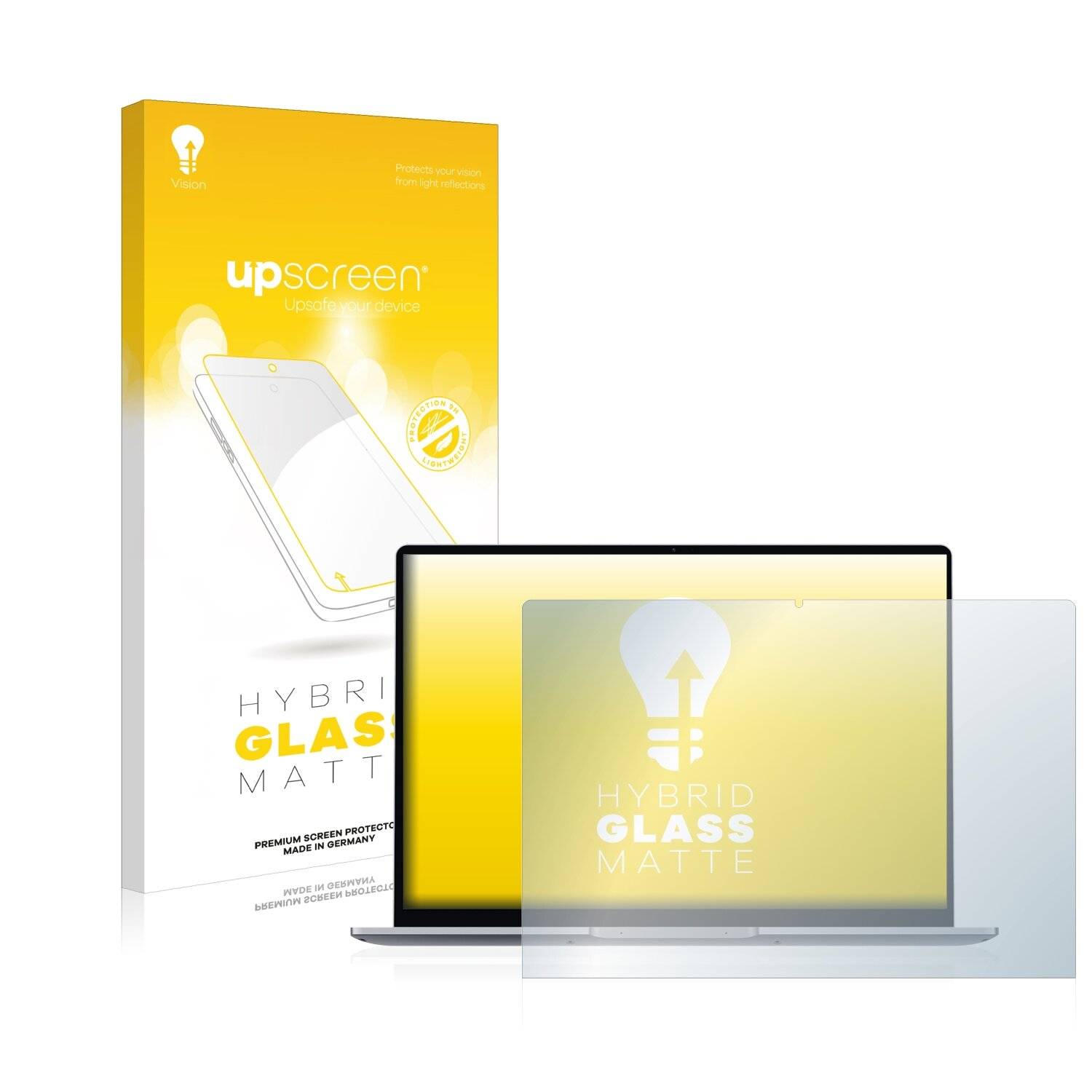 upscreen Hybrid Glass Matte Premium Schutzglas Folie für Honor MagicBook 14