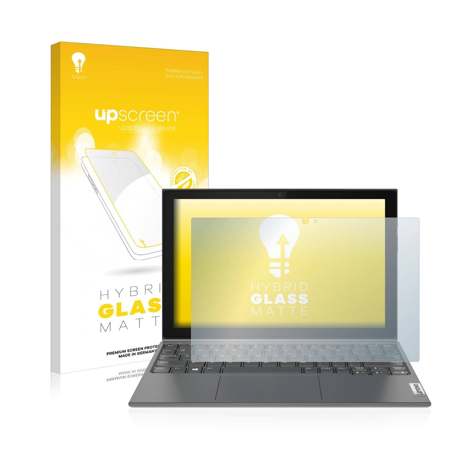 upscreen Hybrid Glass Matte Premium Schutzglas Folie für Lenovo IdeaPad Duet 3