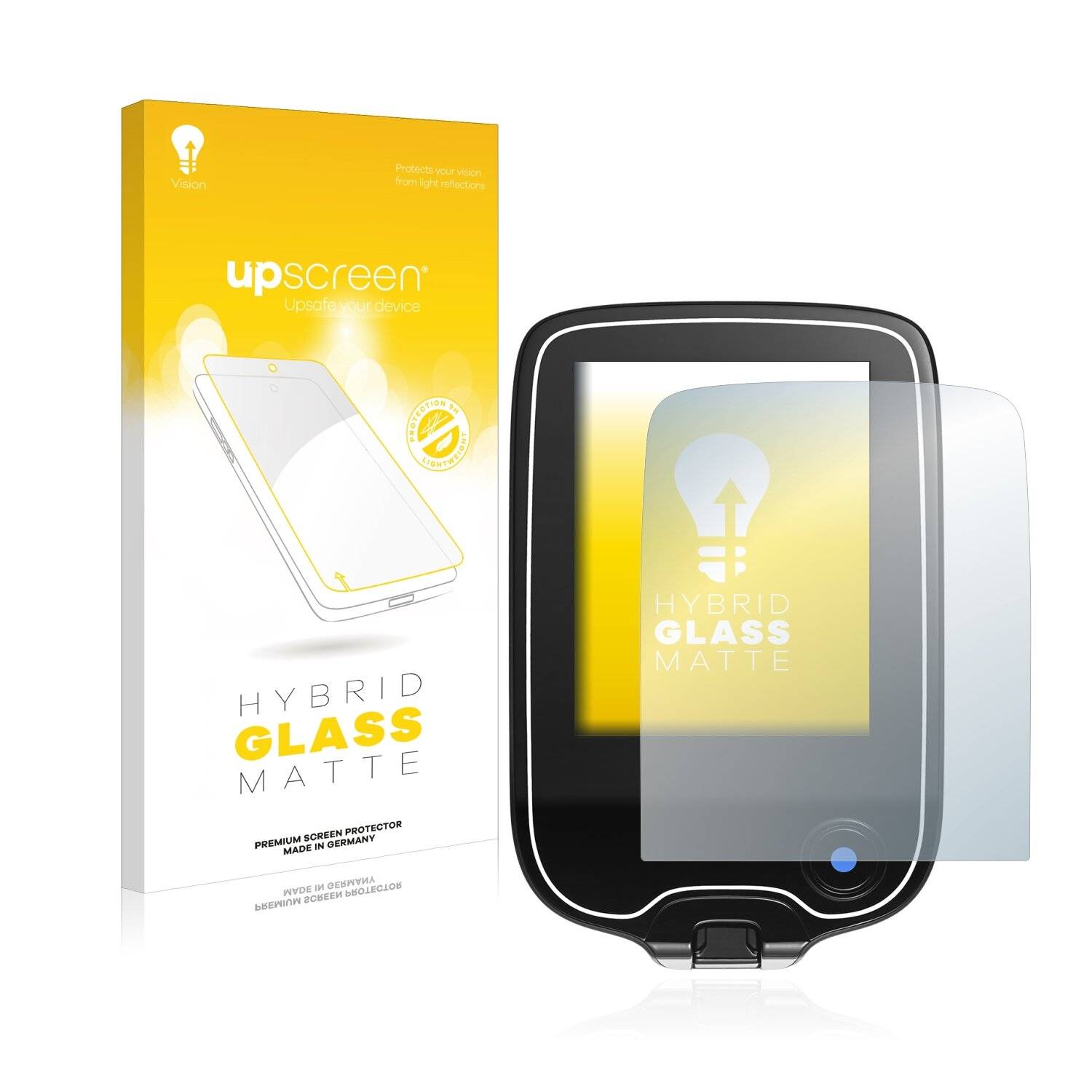 upscreen Hybrid Glass Matte Premium Schutzglas Folie für Freestyle Libre