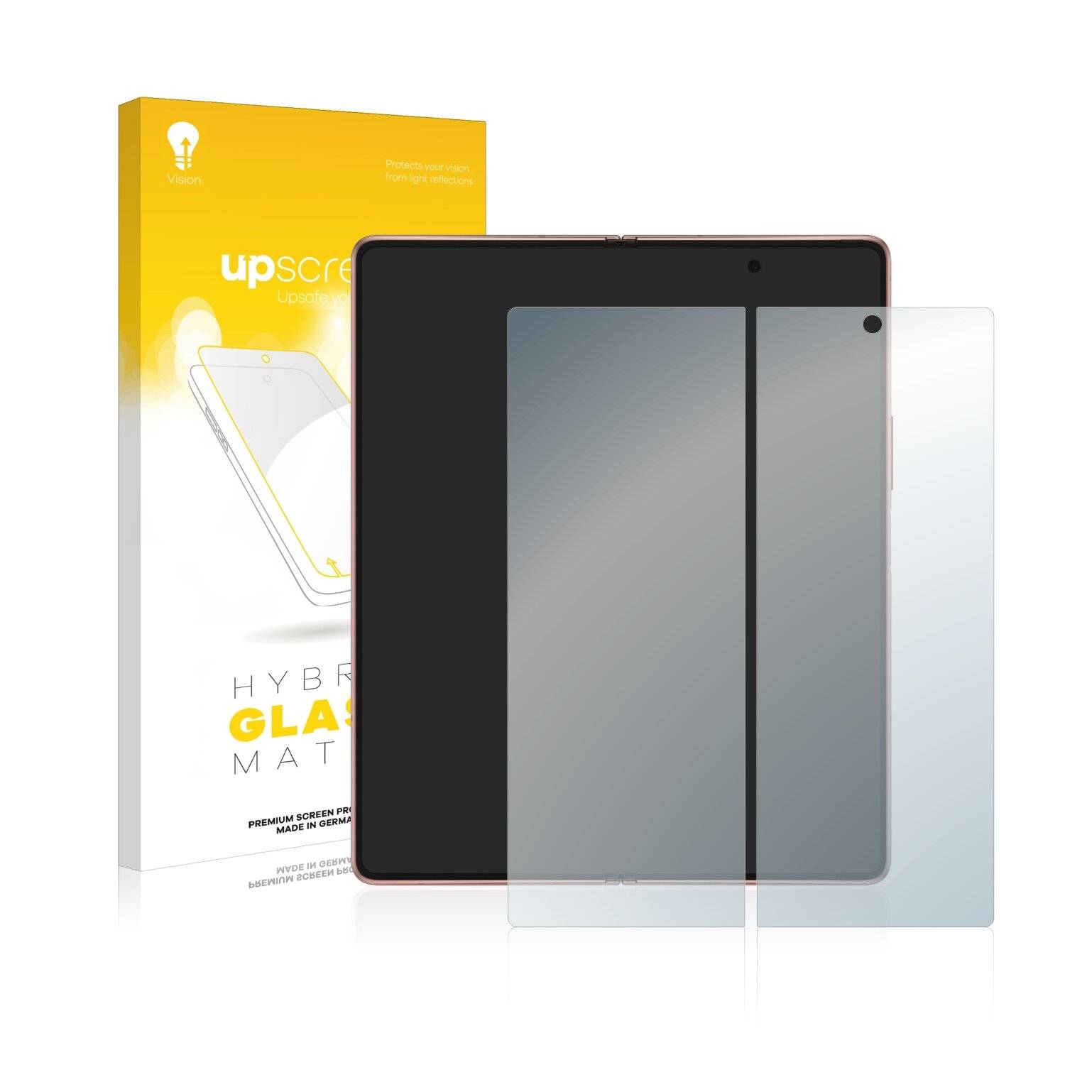 upscreen Flexible Schutz Glas Folie für Samsung Galaxy Z Fold 2 5G (Inneres Display) Schutzglas 9H Hybridglas Matt