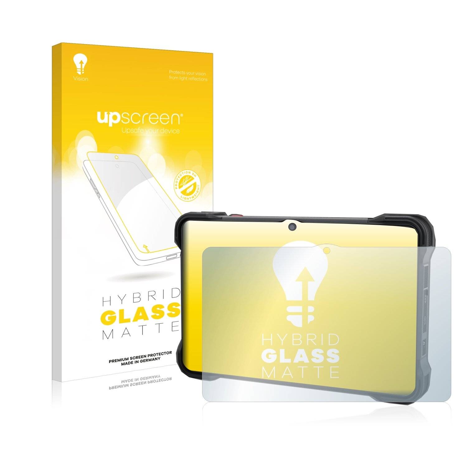upscreen Hybrid Glass Matte Premium Schutzglas Folie für Bressner Scorpion Rugged 10X