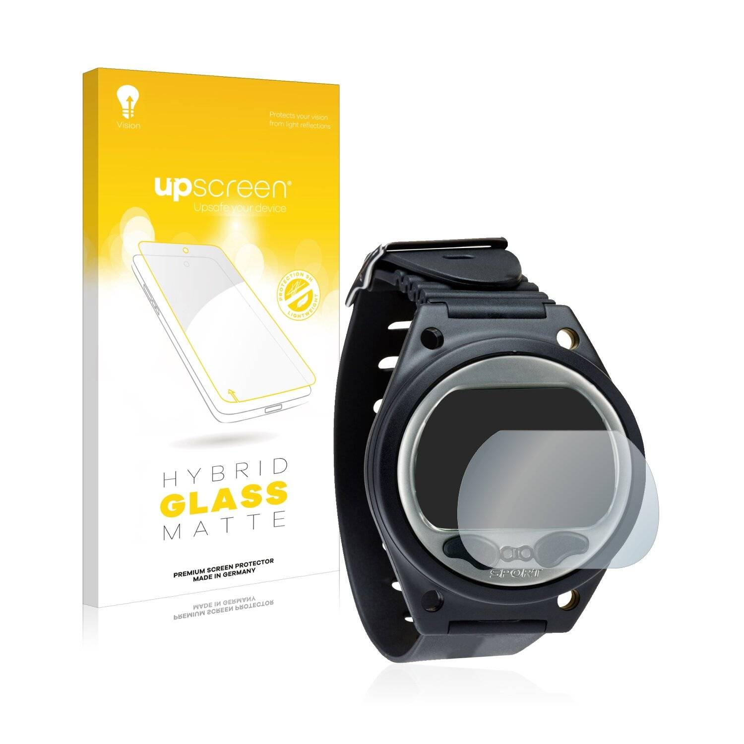 upscreen Hybrid Glass Matte Premium Schutzglas Folie für SCUBAPRO Aladin Sport
