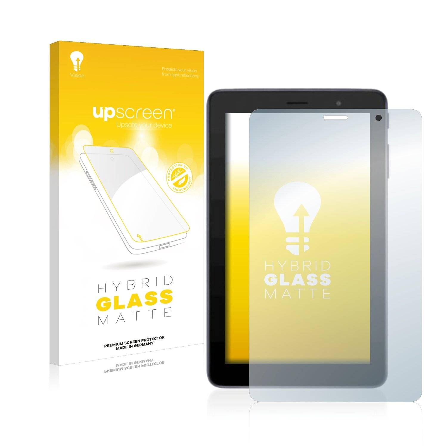 upscreen Hybrid Glass Matte Premium Schutzglas Folie für Alcatel 1T