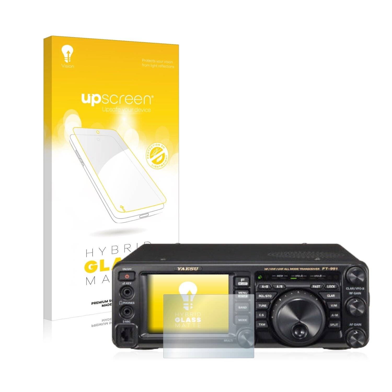 upscreen Hybrid Glass Matte Premium Schutzglas Folie für Yaesu