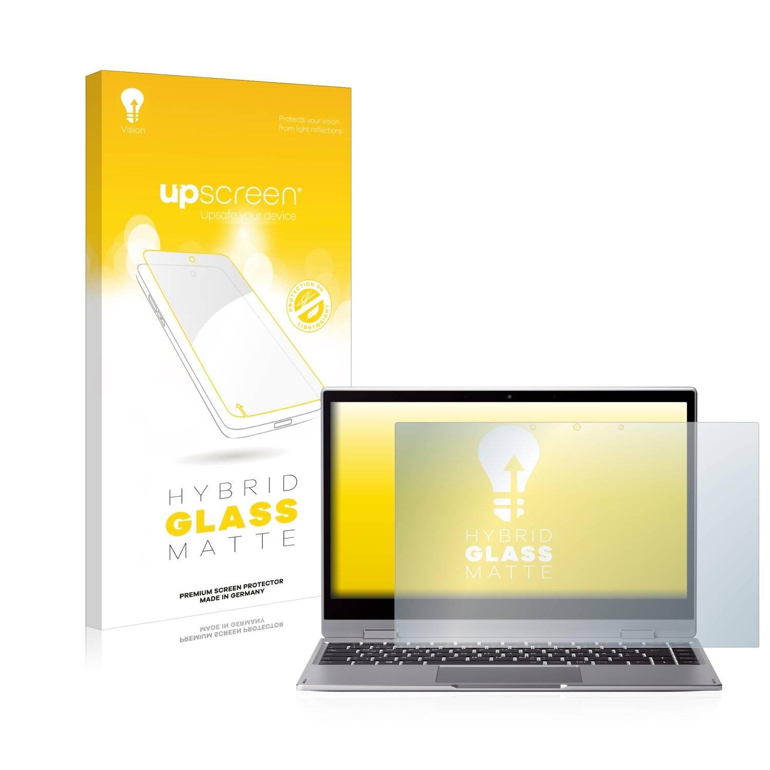 upscreen Hybrid Glass Matte Premium Schutzglas Folie für Medion Akoya