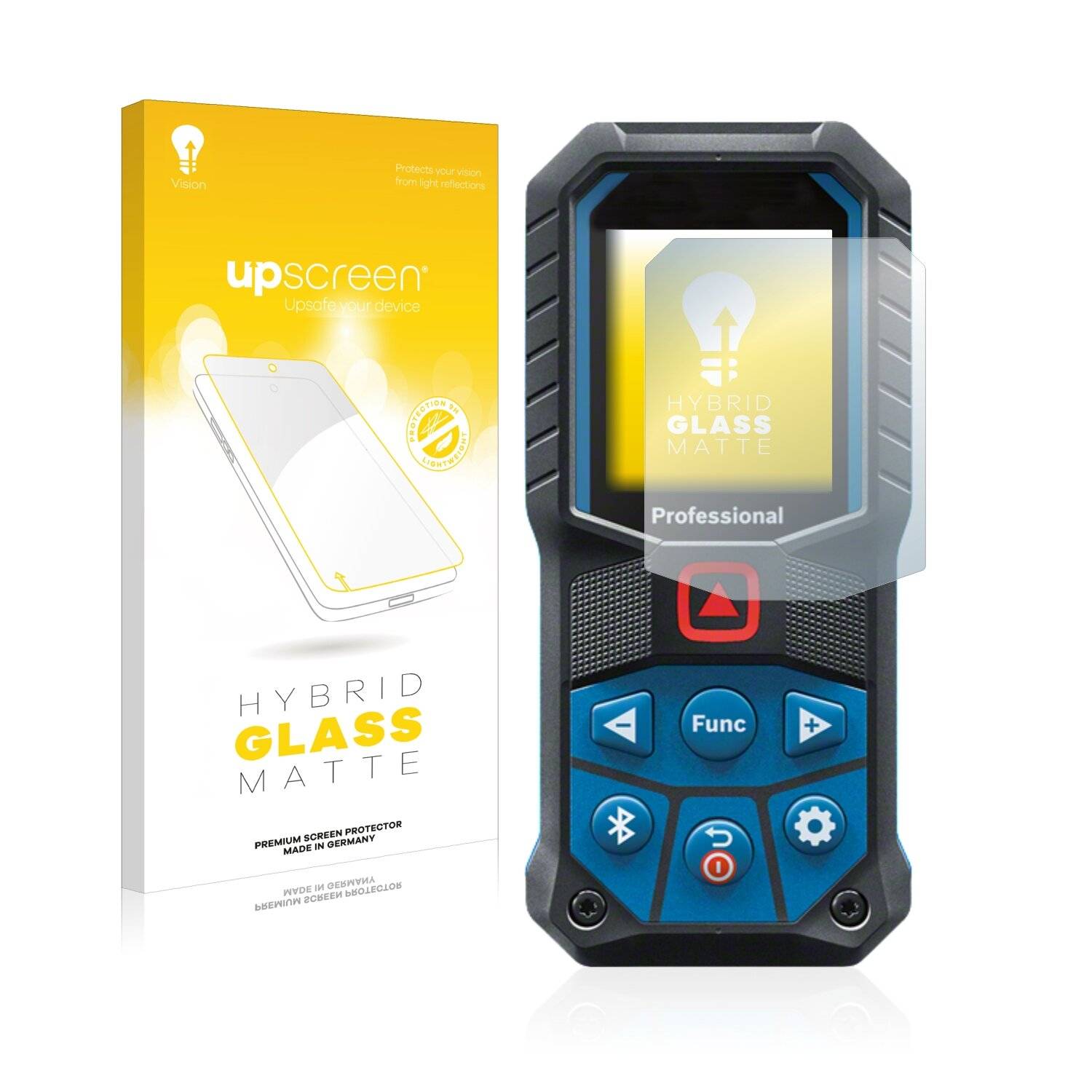 upscreen Flexible Schutz Glas Folie für Bosch GLM 50-27 C/ 50-25 G Schutzglas 9H Hybridglas Matt Entspiegelt