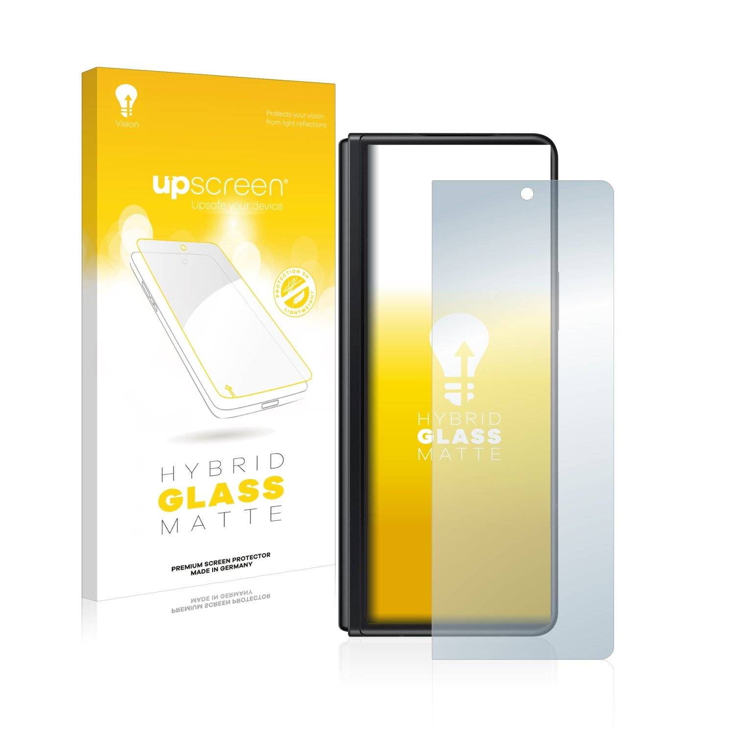 upscreen Flexible Schutz Glas Folie für Samsung Galaxy Z Fold 3 5G Schutzglas 9H Hybridglas Matt Entspiegelt