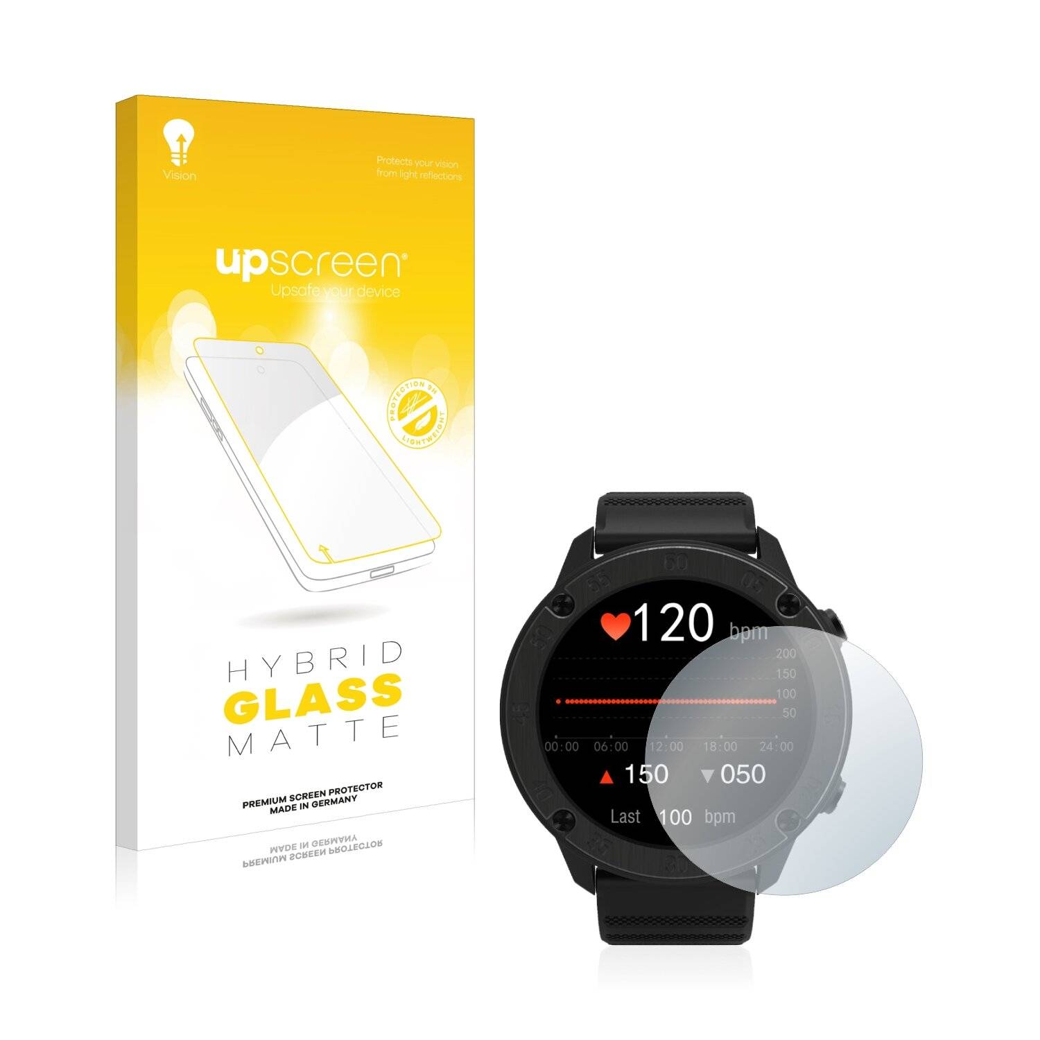 upscreen Hybrid Glass Matte Premium Schutzglas Folie für Blackview