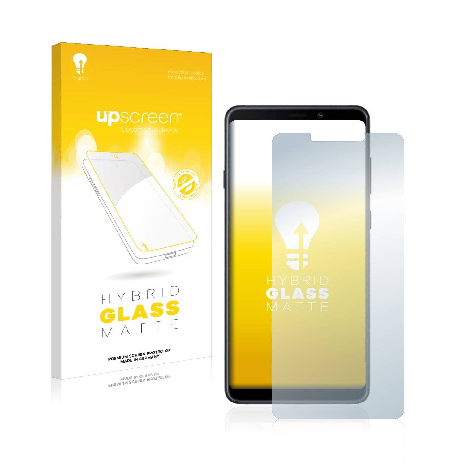 upscreen Flexible Schutz Glas Folie für Samsung Galaxy A9 2018 Schutzglas 9H Hybridglas Matt Entspiegelt
