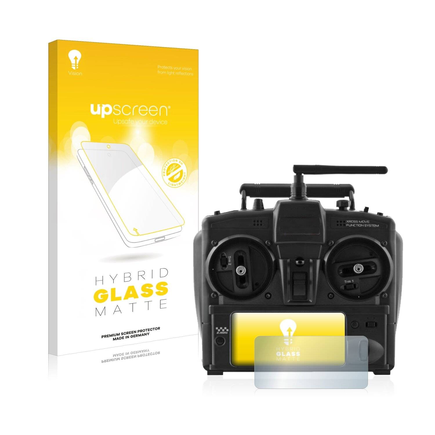 upscreen Hybrid Glass Matte Premium Schutzglas Folie für Sanwa EXZES ZZ PC/RX-472