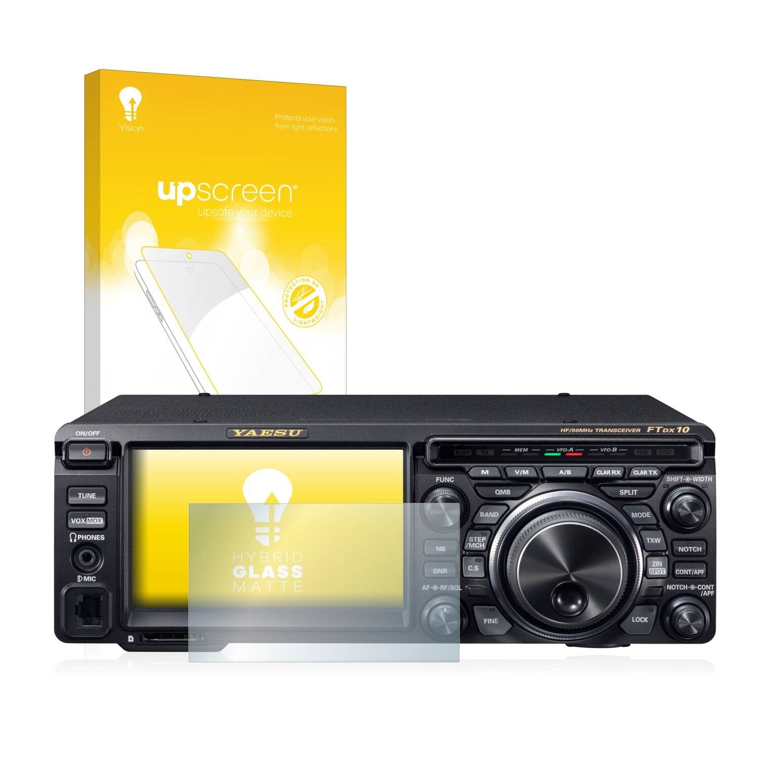 upscreen Hybrid Glas Matt Schutz-Folie für Yaesu FT-DX10