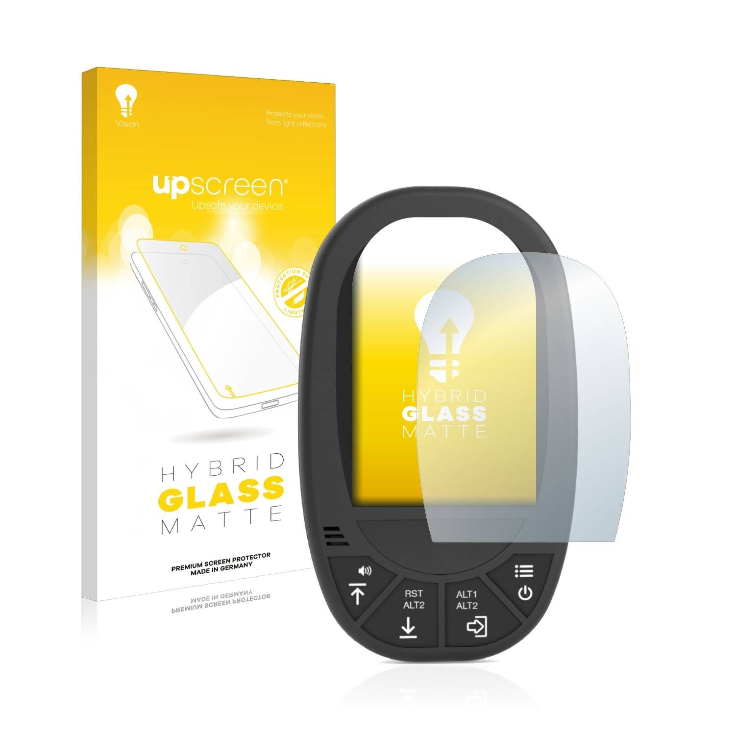 upscreen Hybrid Glass Matte Premium Schutzglas Folie für Flymaster GPS