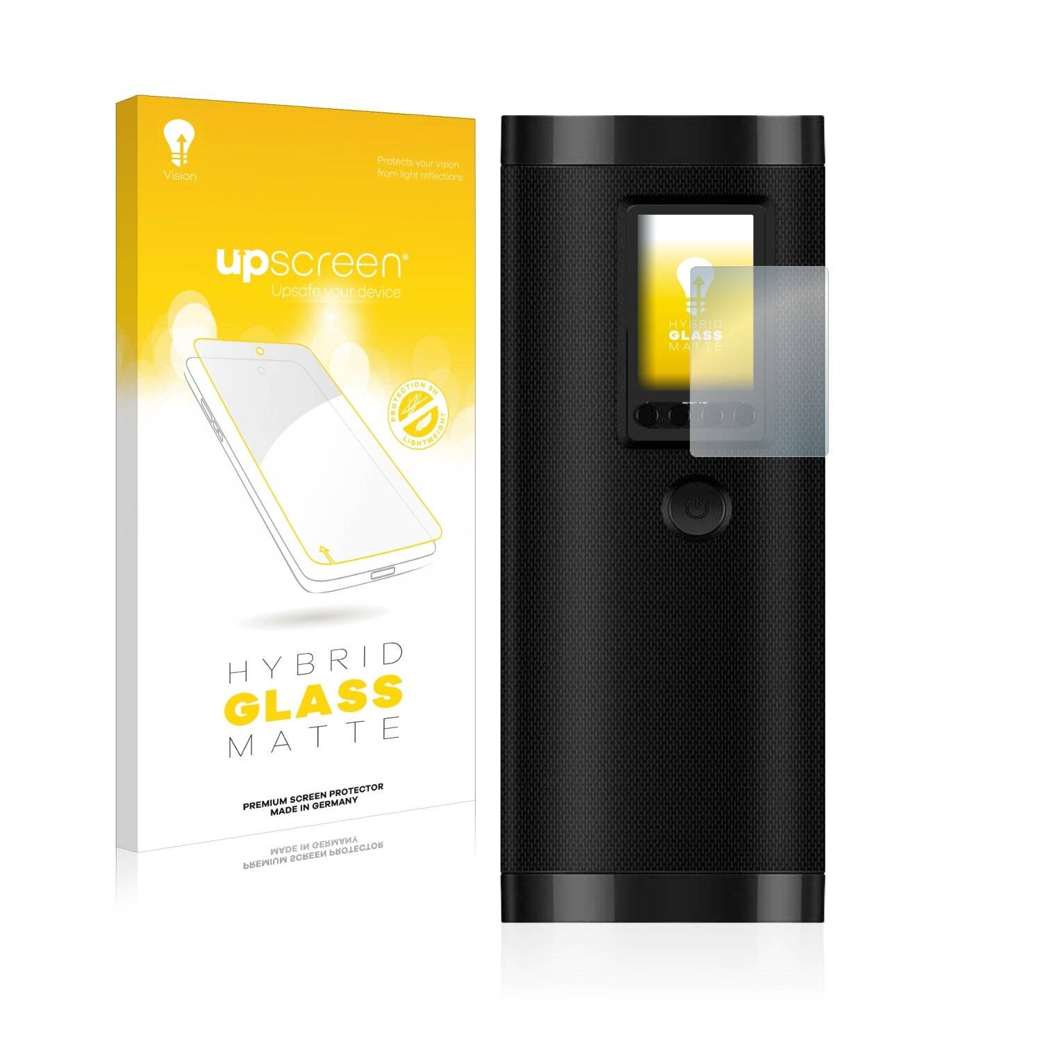 upscreen Hybrid Glass Matte Premium Schutzglas Folie für Veeape Electrical Digital Tyre