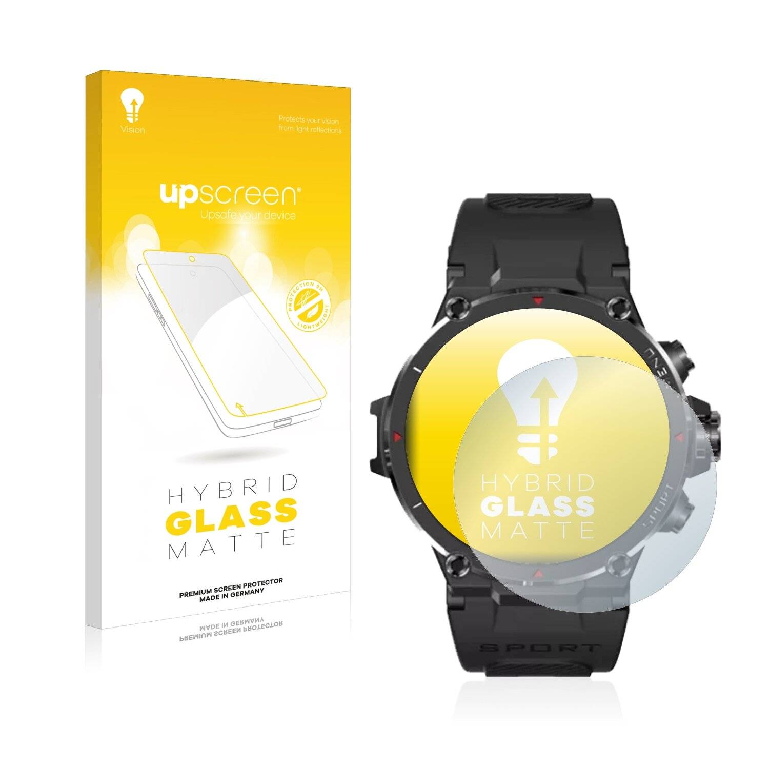 upscreen Hybrid Glass Matte Premium Schutzglas Folie für Wilok