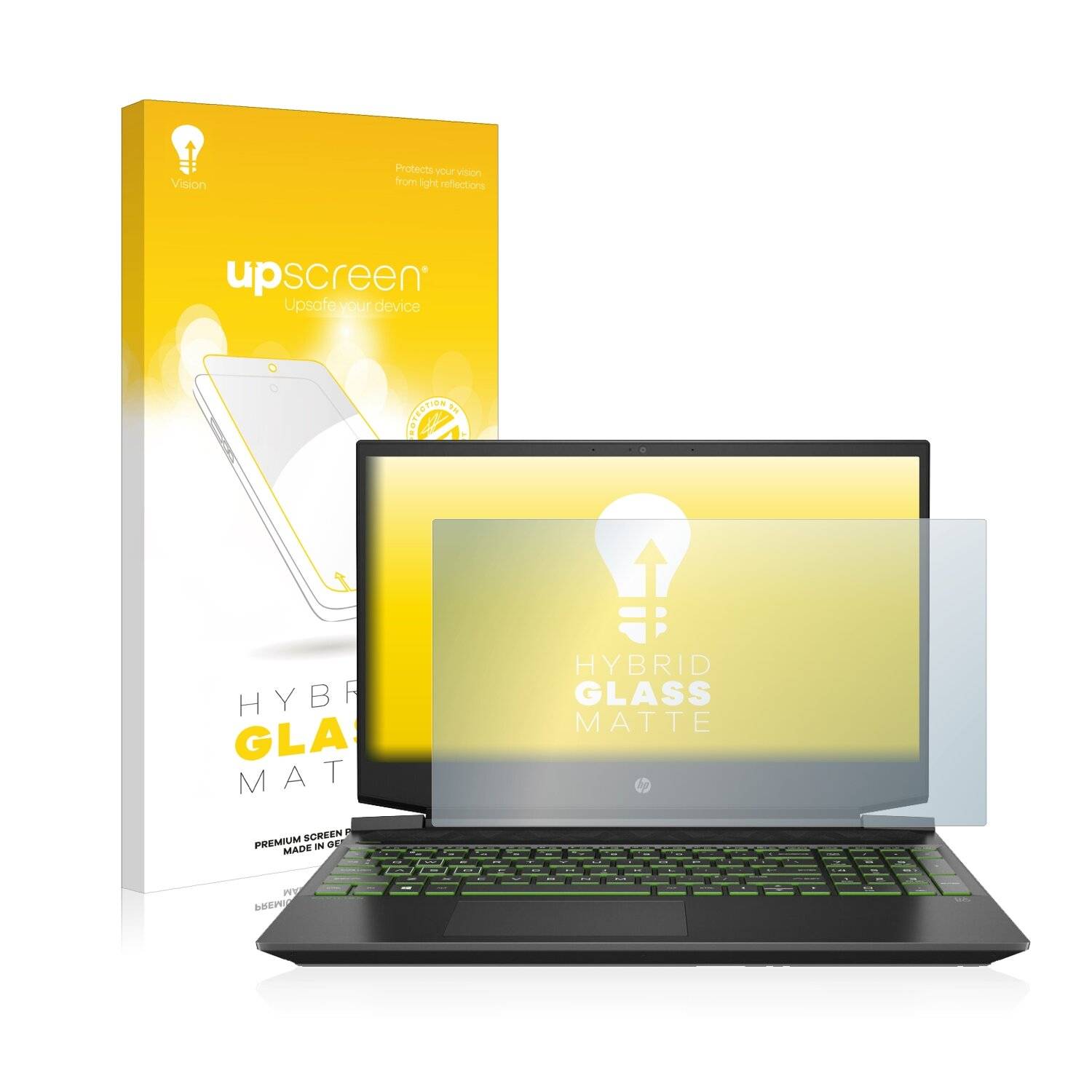 upscreen Hybrid Glass Matte Premium Schutzglas Folie für HP Pavilion