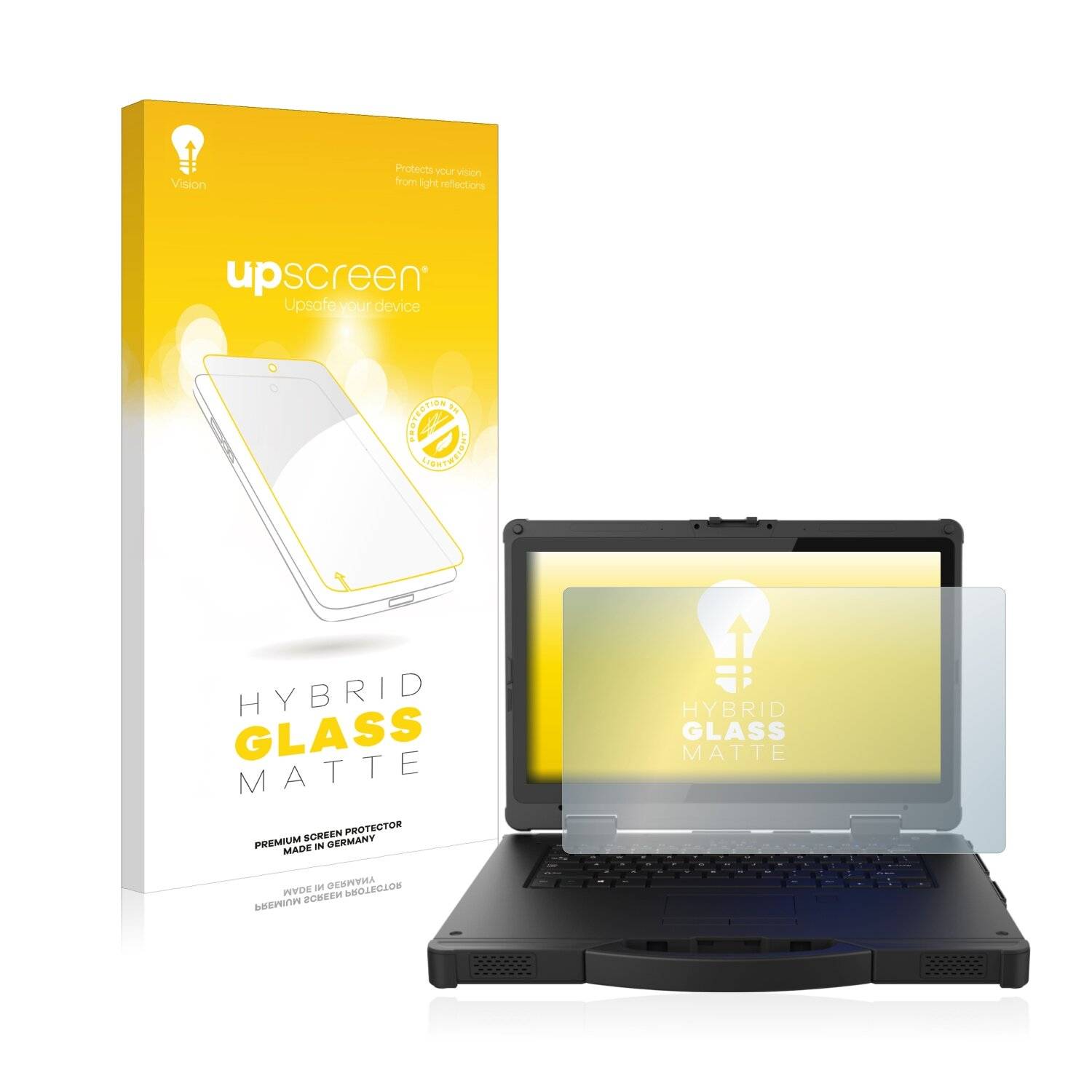 upscreen Hybrid Glass Matte Premium Schutzglas Folie für Werock Rockbook