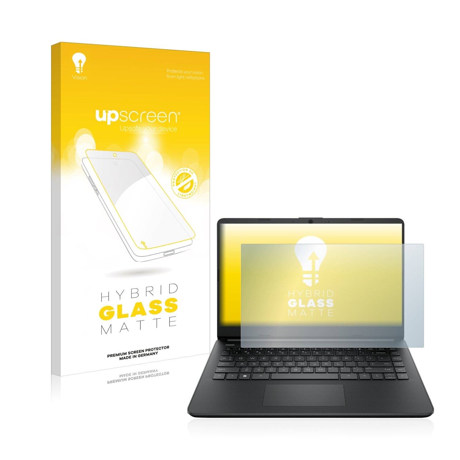 upscreen Hybrid Glass Matte Premium Schutzglas Folie für HP