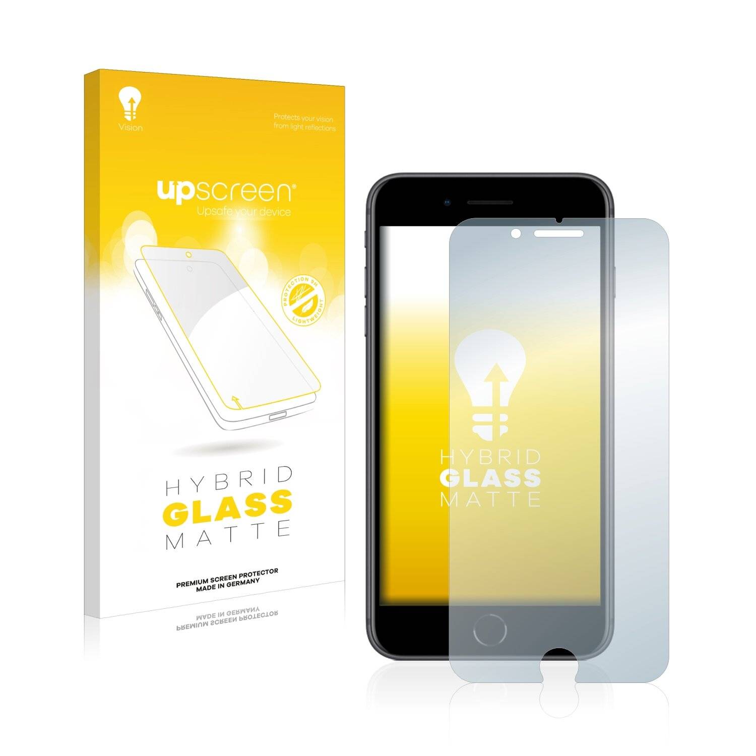 upscreen Flexible Schutz Glas Folie für Apple iPhone 8 Plus Schutzglas 9H Hybridglas Matt Entspiegelt