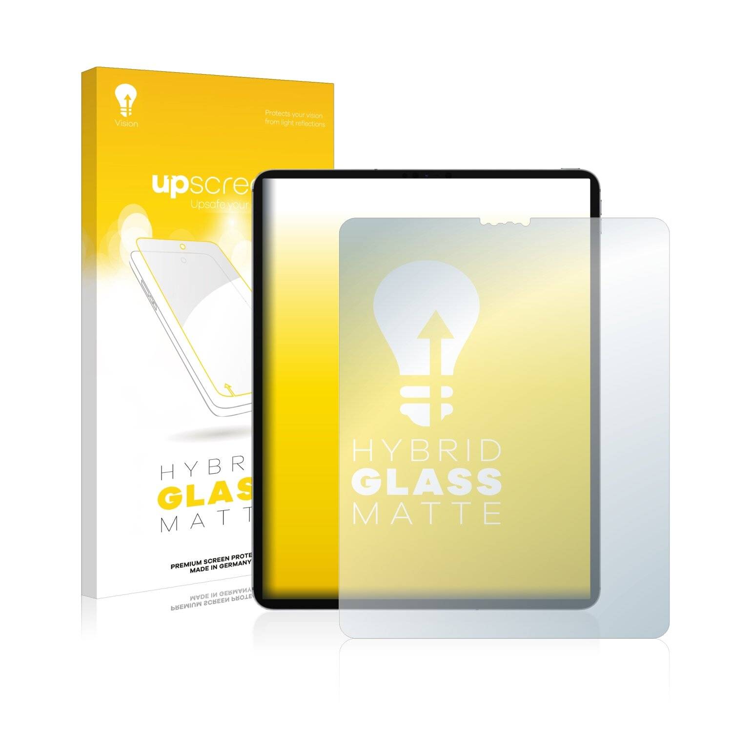 upscreen Flexible Schutz Glas Folie für Apple iPad Pro 12.9" WiFi 2021 (5. Gen.) Schutzglas 9H Hybridglas Matt
