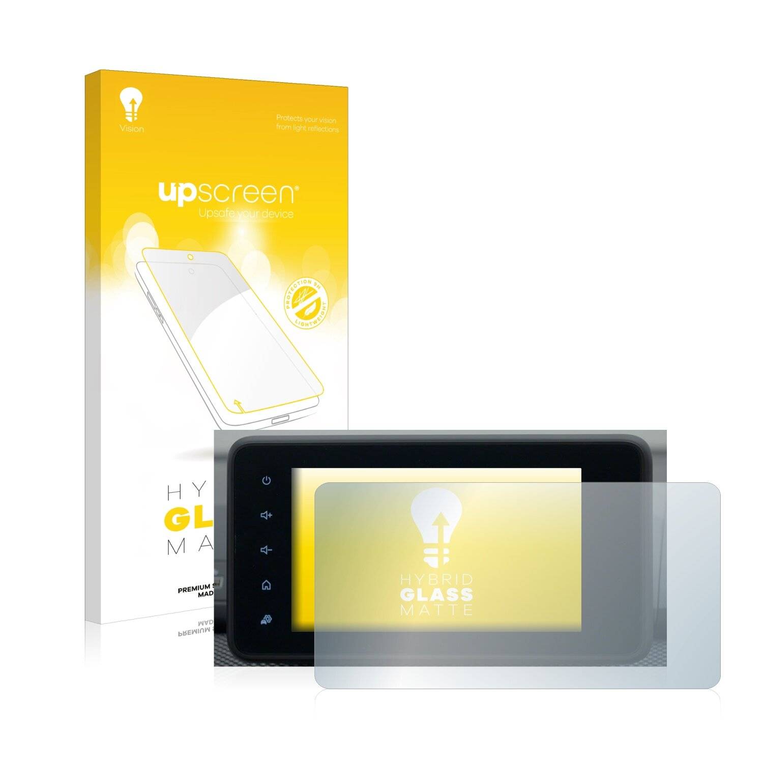 upscreen Hybrid Glass Matte Premium Schutzglas Folie für Dacia Sandero 2021 Media Display