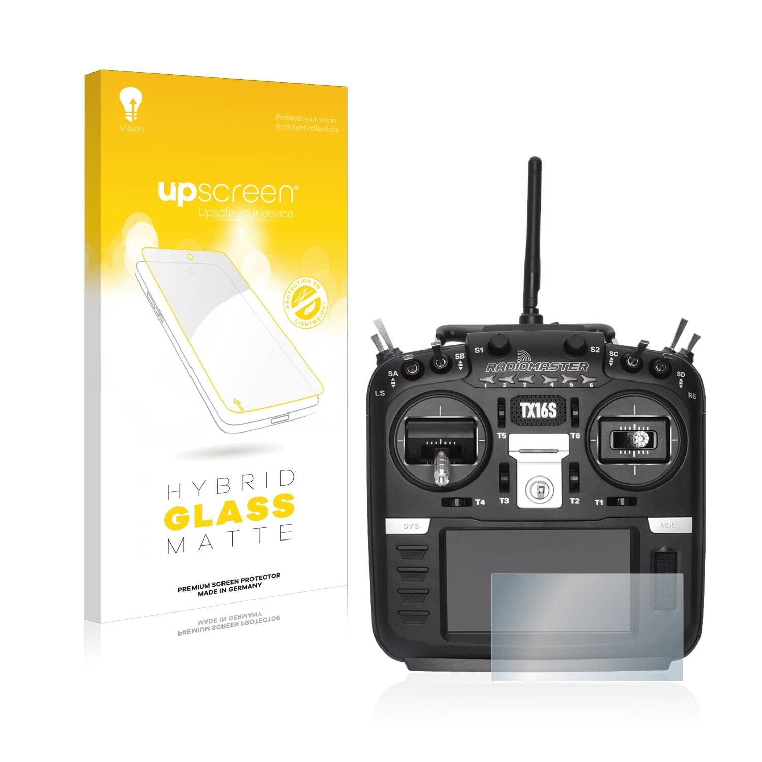 upscreen Hybrid Glass Matte Premium Schutzglas Folie für Radiomaster