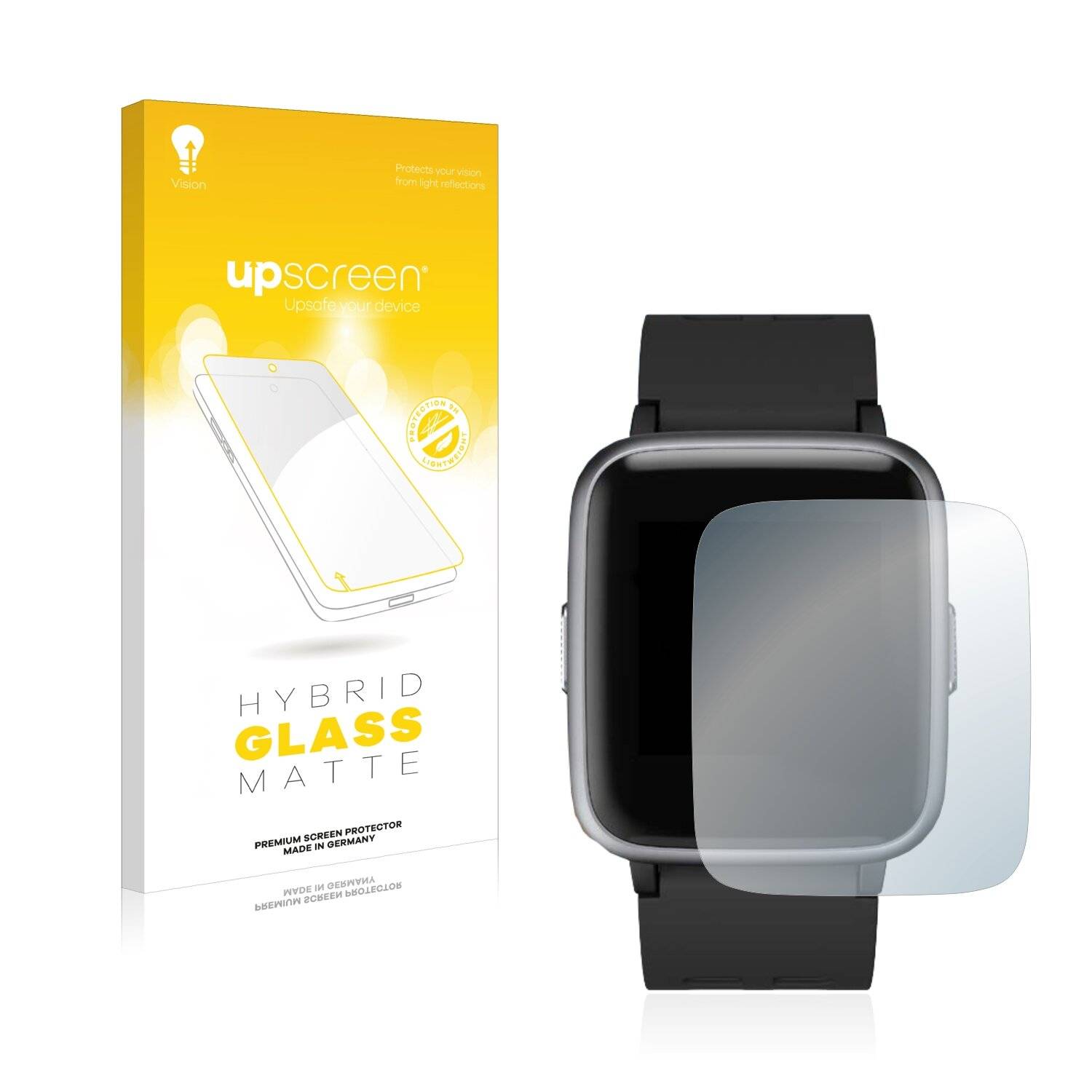 upscreen Hybrid Glass Matte Premium Schutzglas Folie für Letsfit Fitness Tracker