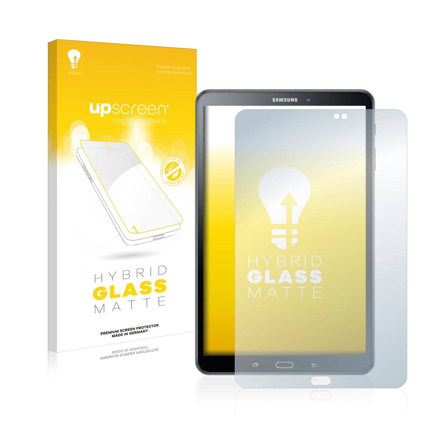 upscreen Hybrid Glass Matte Premium Schutzglas Folie für Samsung Galaxy Tab A 10.1 2016