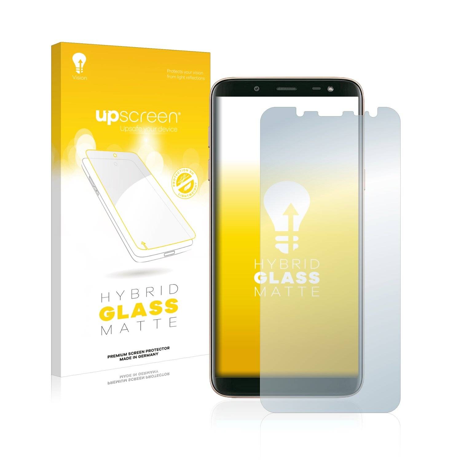 upscreen Flexible Schutz Glas Folie für Samsung Galaxy J6 2018 Schutzglas 9H Hybridglas Matt Entspiegelt