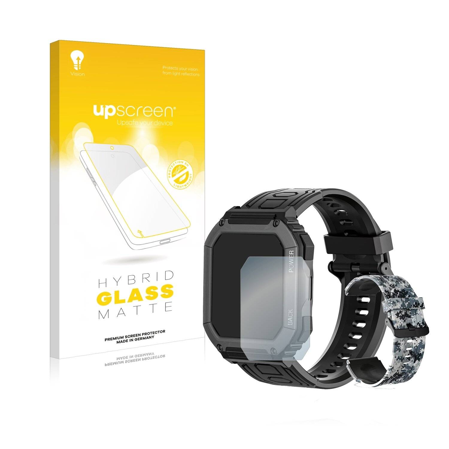 upscreen Hybrid Glass Matte Premium Schutzglas Folie für Pasonomi KR06