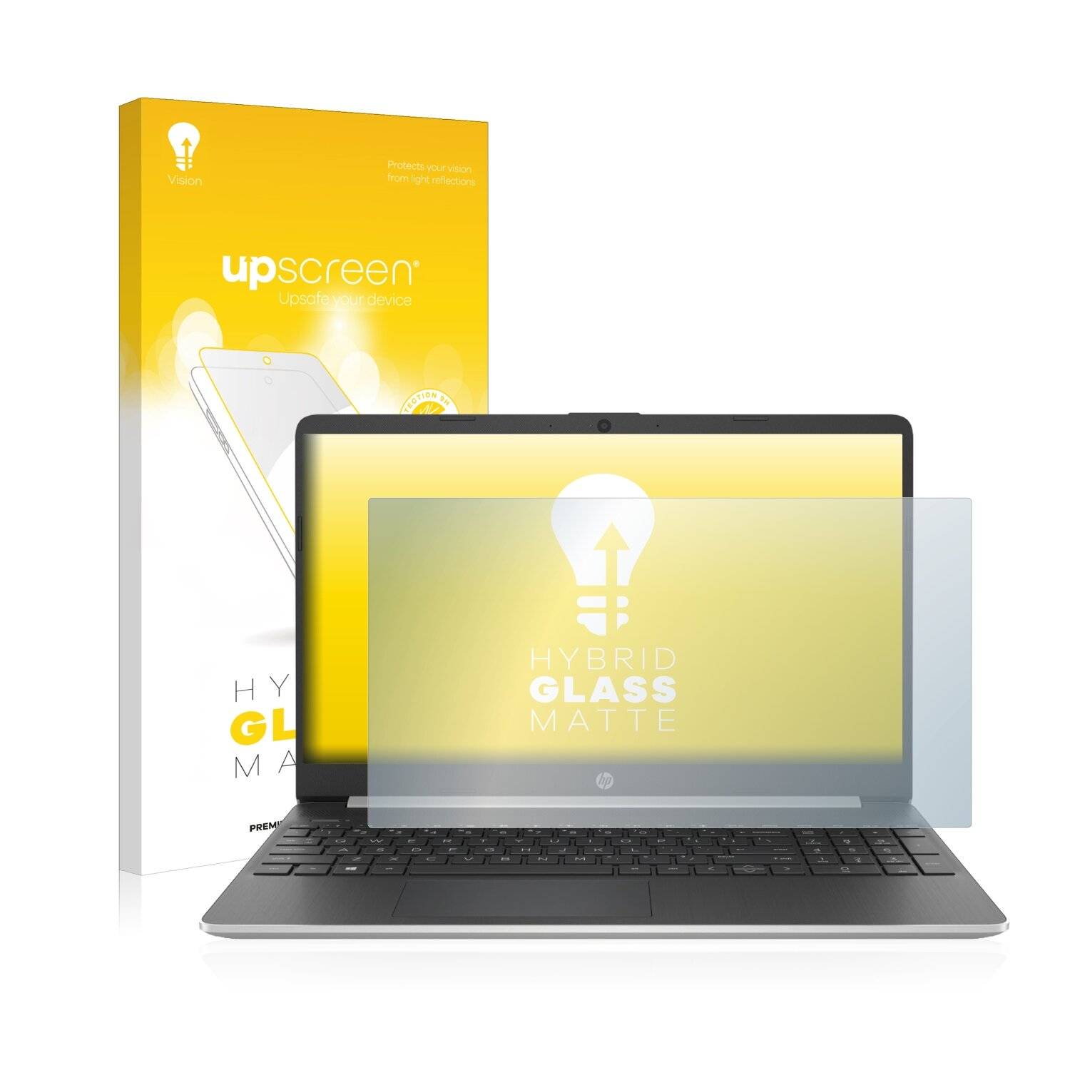 upscreen Hybrid Glass Matte Premium Schutzglas Folie für HP