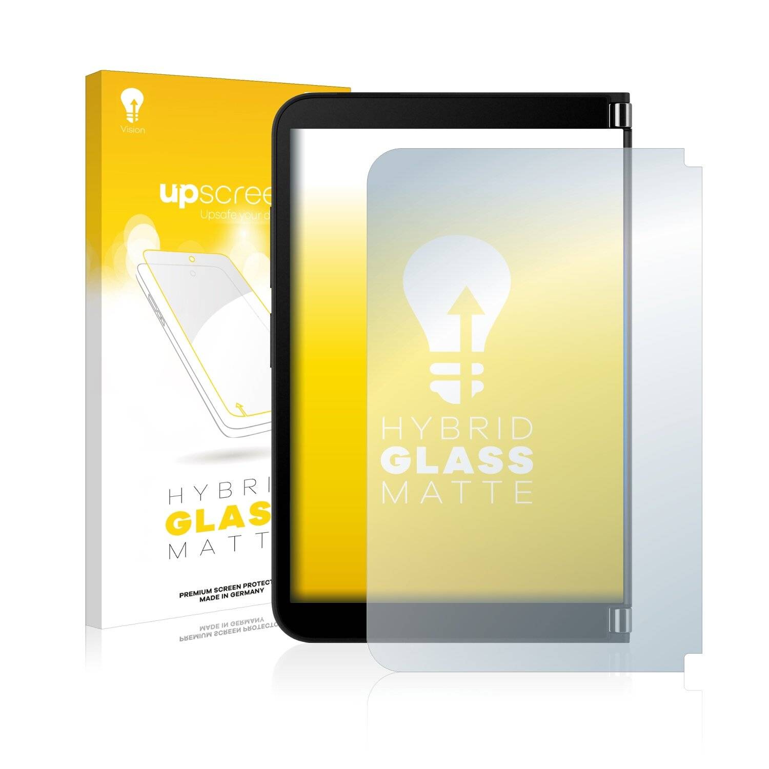 upscreen Flexible Schutz Glas Folie für Microsoft Surface Duo 2 (Äußeres Display) Schutzglas 9H Hybridglas Matt