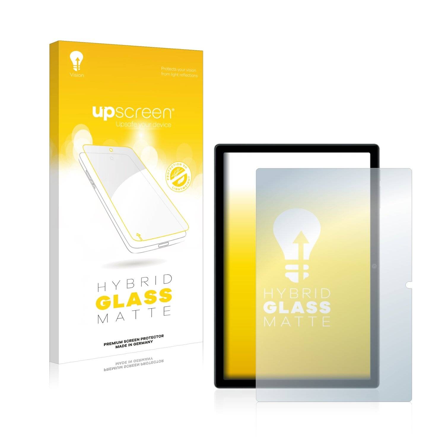 upscreen Hybrid Glass Matte Premium Schutzglas Folie für Blackview Tab