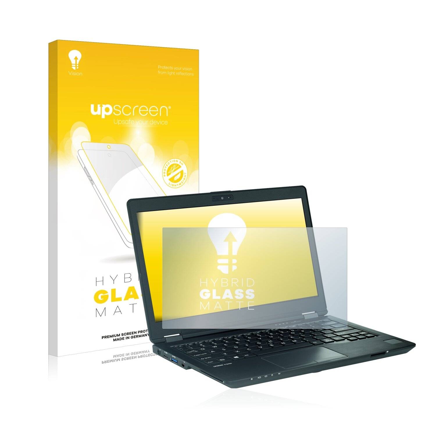 upscreen Hybrid Glass Matte Premium Schutzglas Folie für Fujitsu Lifebook