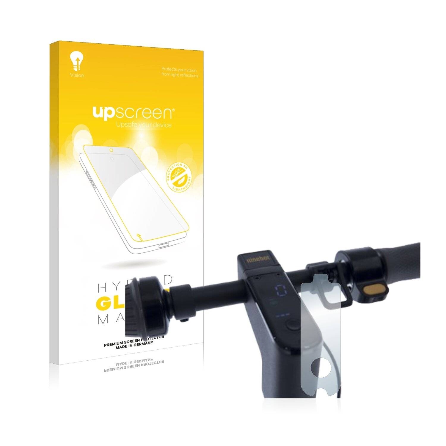 upscreen Hybrid Glass Matte Premium Schutzglas Folie für Segway Ninebot KickScooter MAX