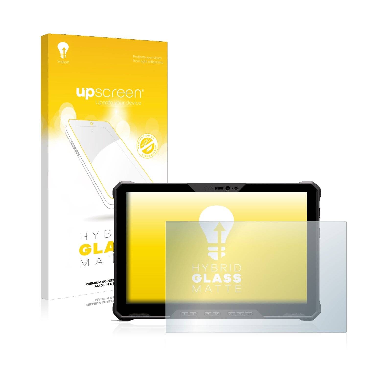 upscreen Hybrid Glass Matte Premium Schutzglas Folie für Dell Latitude 7230 Rugged