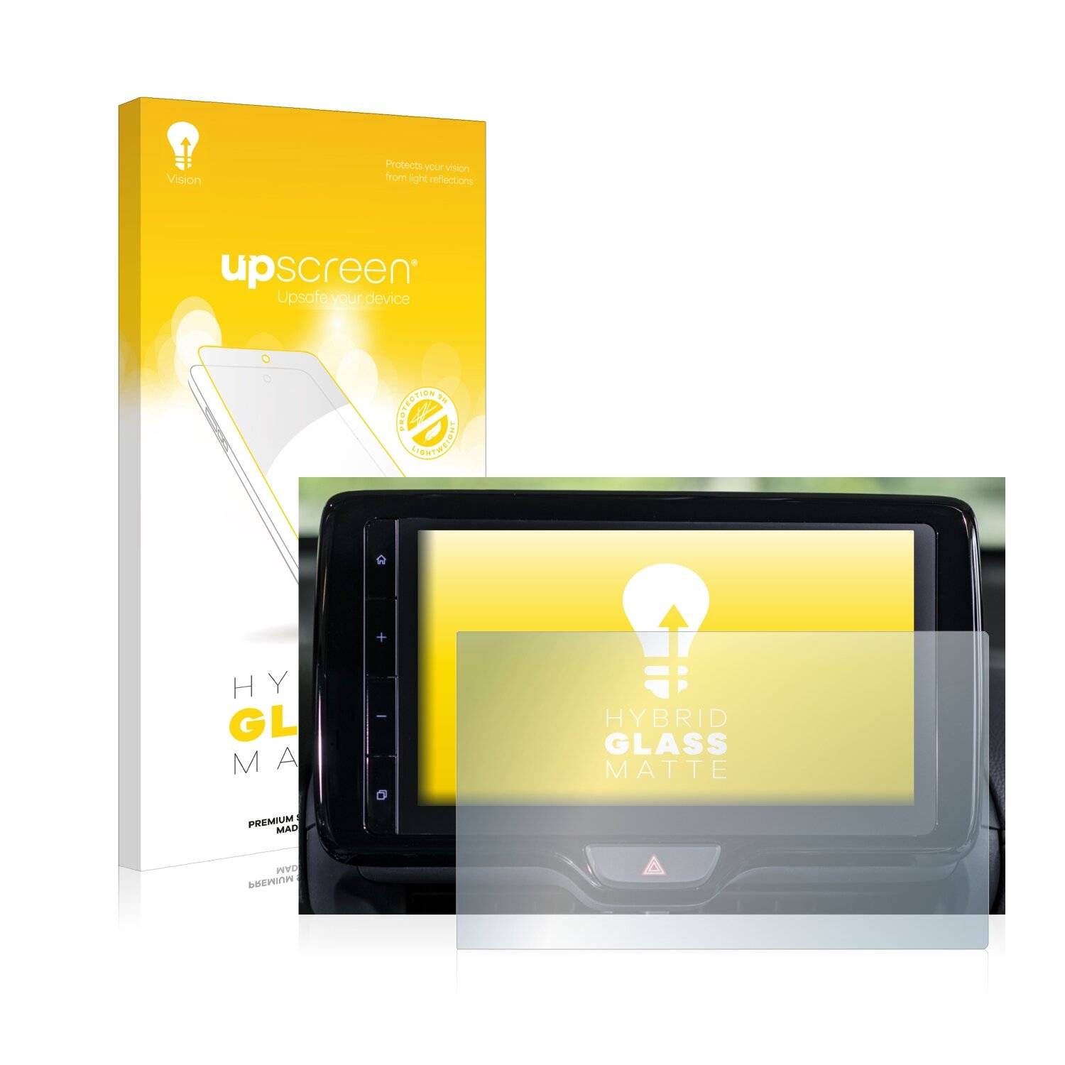 upscreen Hybrid Glass Matte Premium Schutzglas Folie für Toyota Yaris Cross 2021 Smart