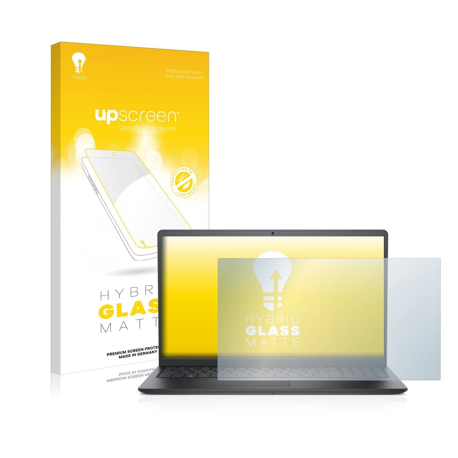 upscreen Hybrid Glass Matte Premium Schutzglas Folie für Dell Vostro