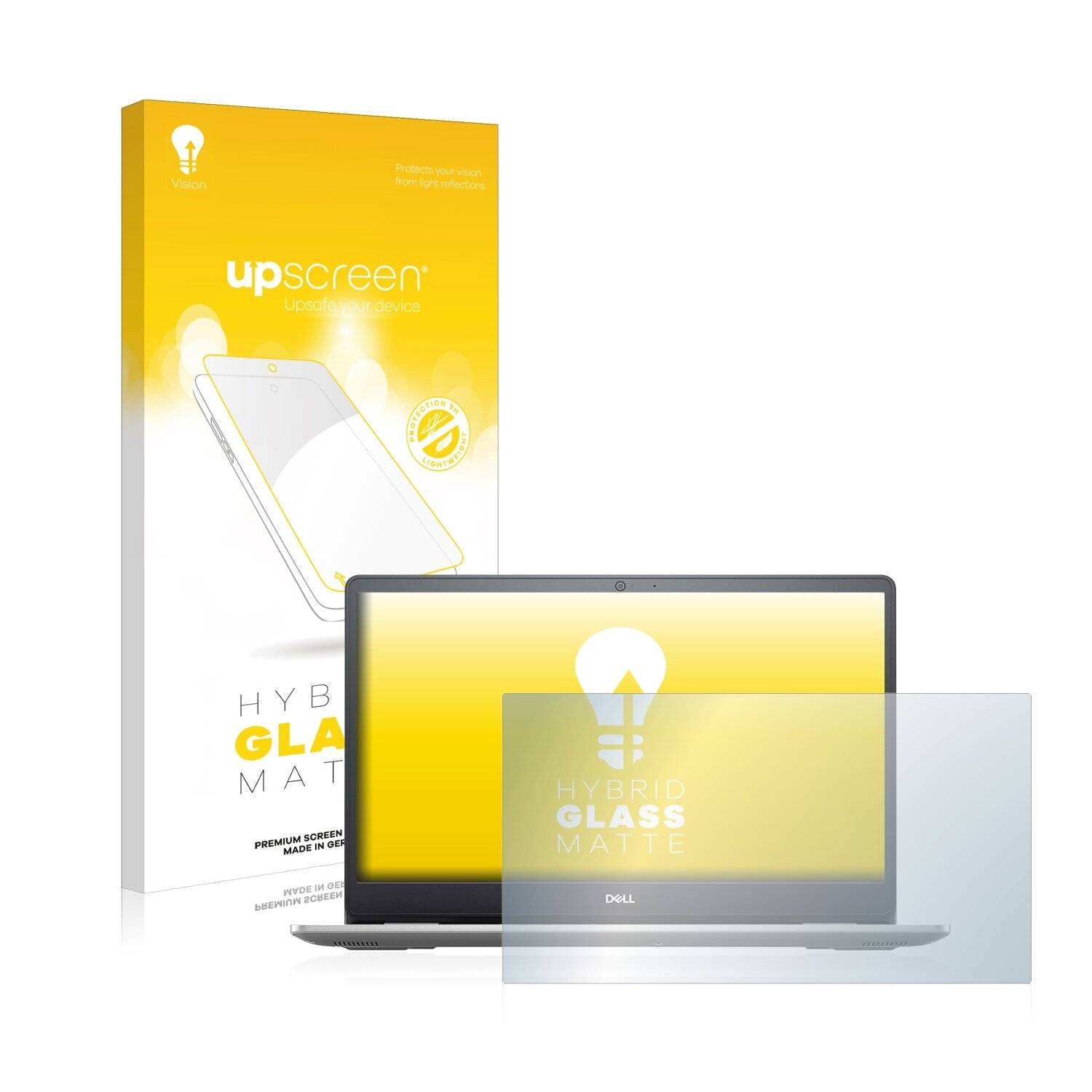 upscreen Hybrid Glass Matte Premium Schutzglas Folie für Dell Inspiron 15