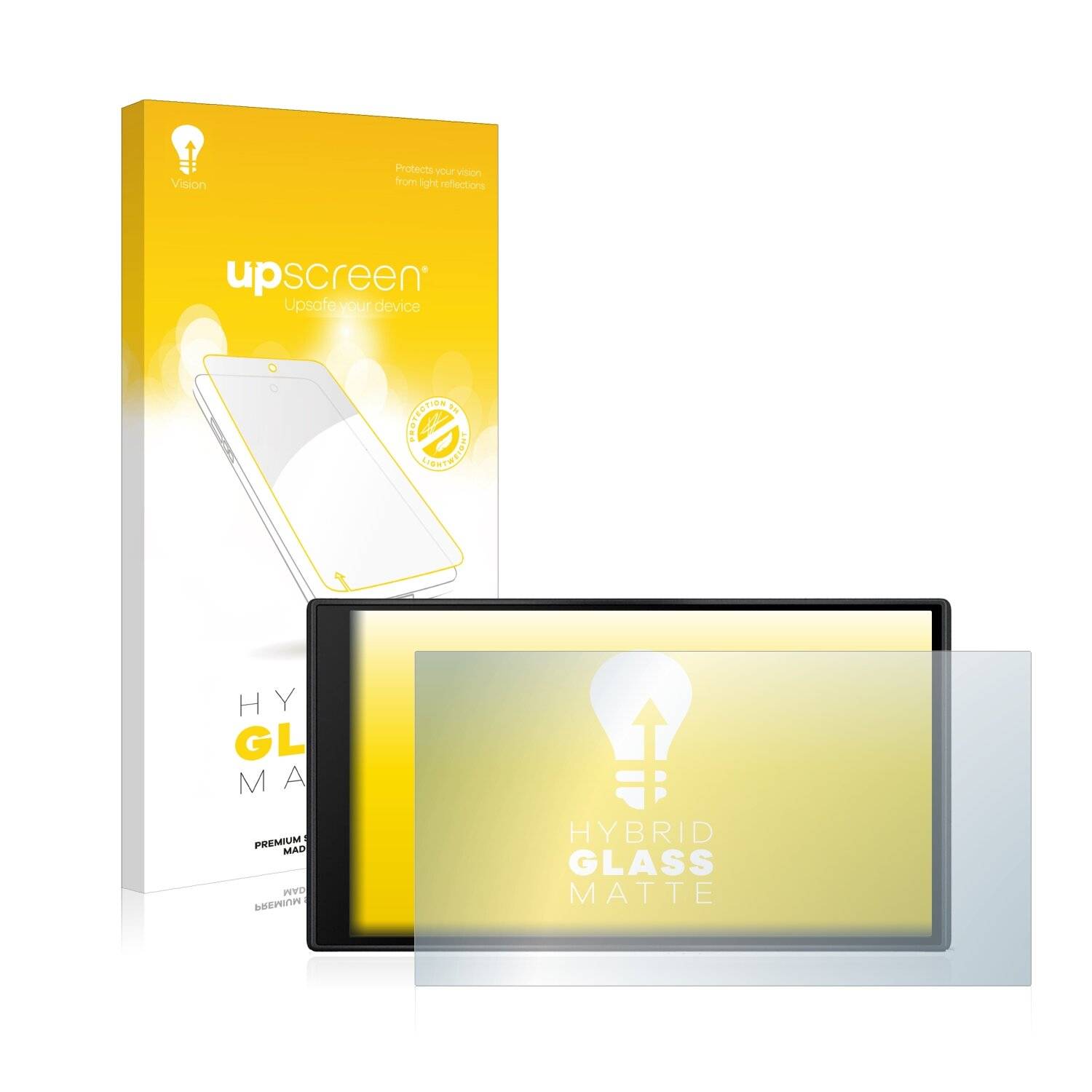 upscreen Hybrid Glass Matte Premium Schutzglas Folie für Garmin dezl
