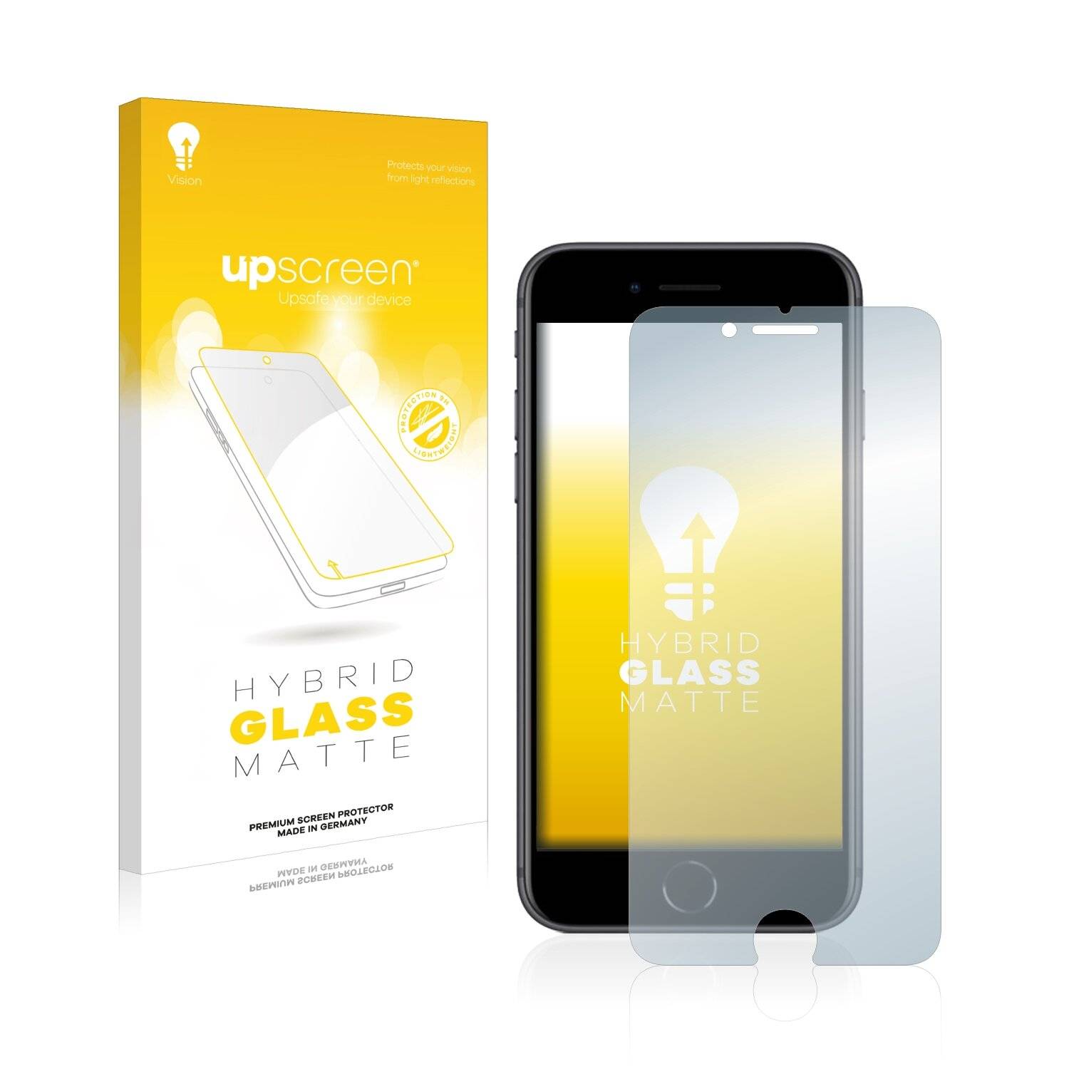 upscreen Hybrid Glas Matt Schutz-Folie für Apple iPhone 8