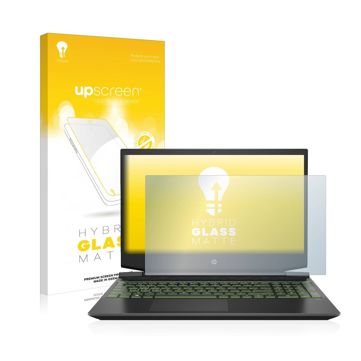 upscreen Hybrid Glass Matte Premium Schutzglas Folie für HP Pavilion