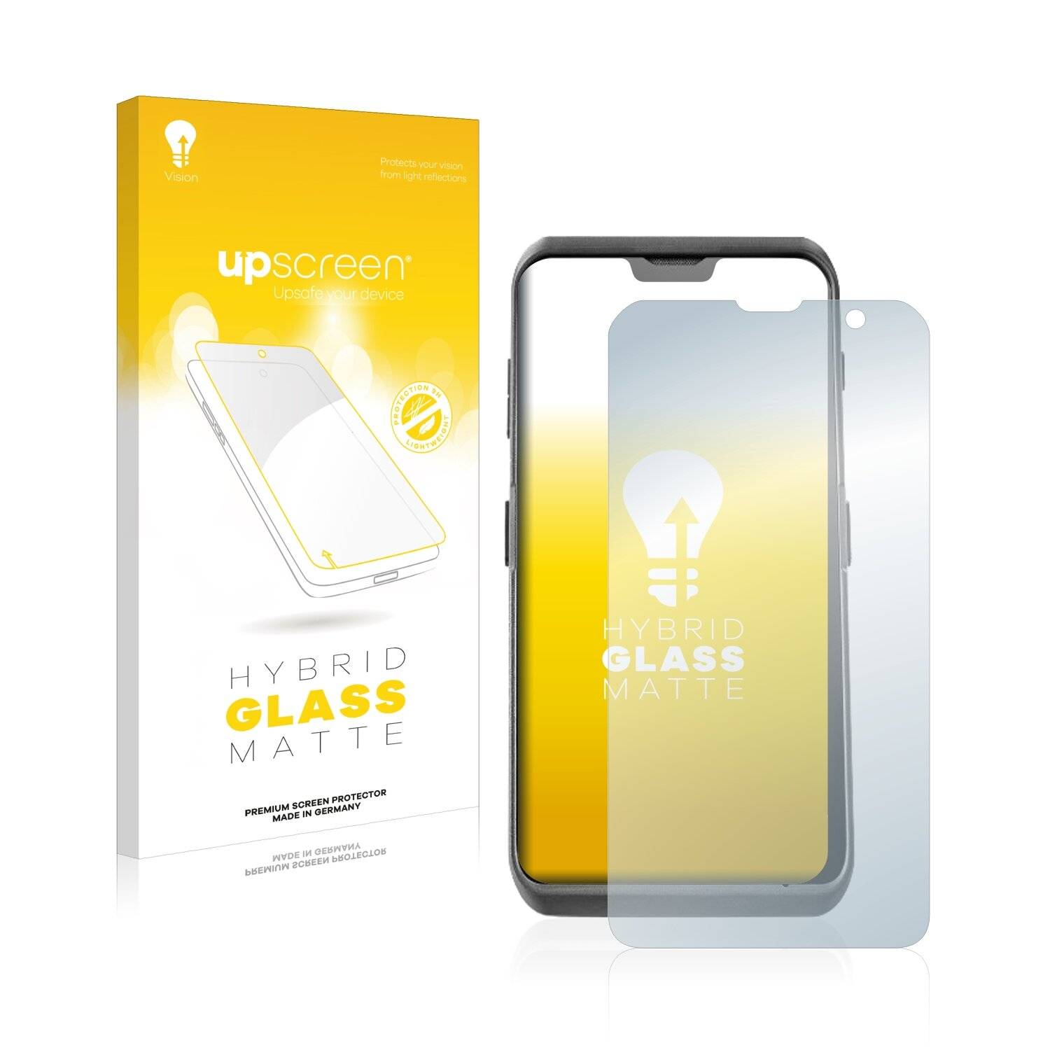 upscreen Hybrid Glass Matte Premium Schutzglas Folie für Honeywell Scanpal