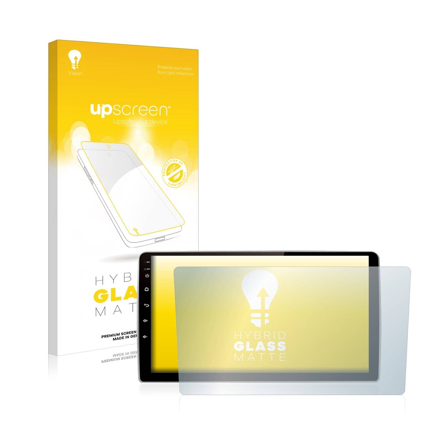 upscreen Flexible Schutz Glas Folie für Junsun V1 pro 9" Schutzglas 9H Hybridglas Matt Entspiegelt