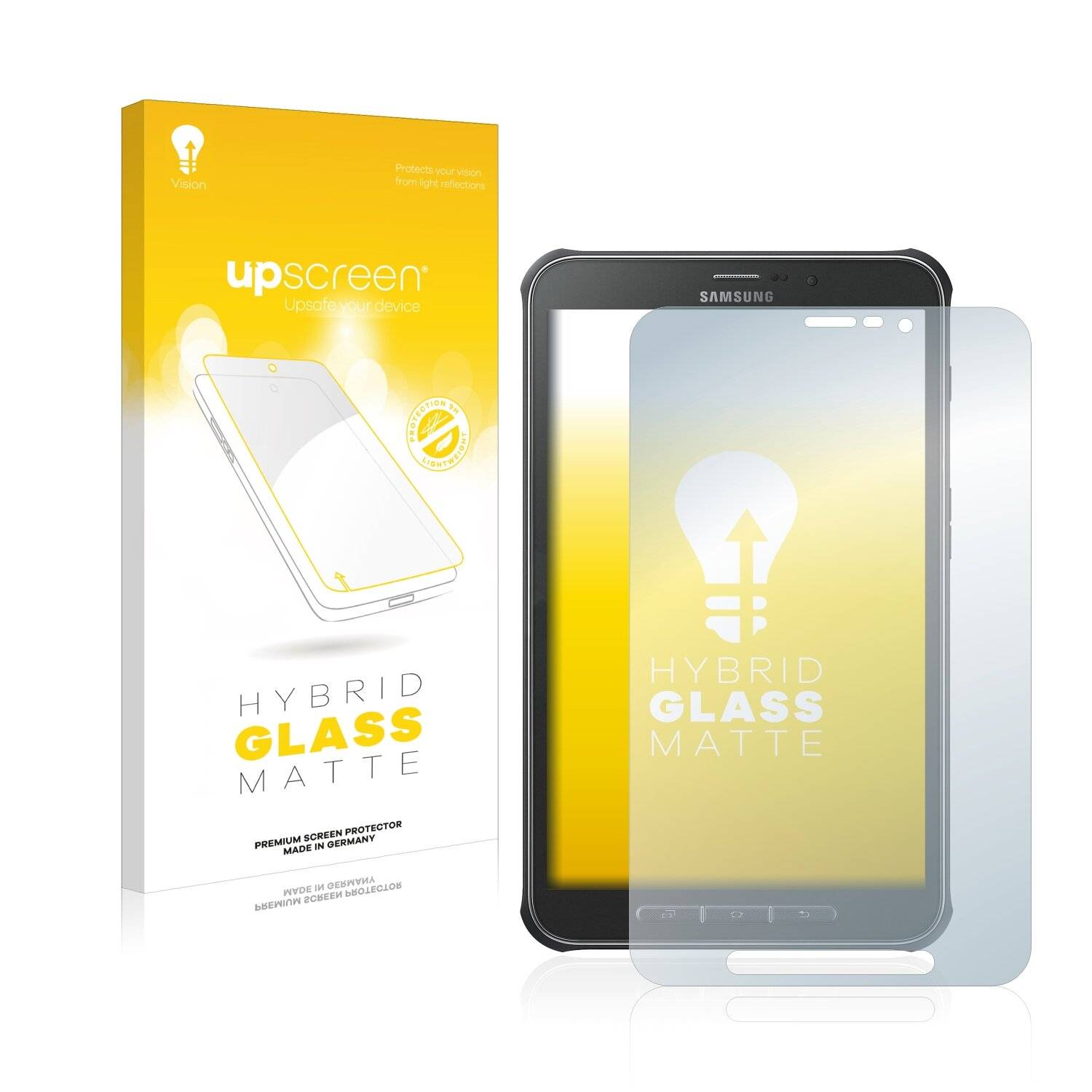 upscreen Flexible Schutz Glas Folie für Samsung Galaxy Tab Active SM-T365 Schutzglas 9H Hybridglas Matt Entspiegelt